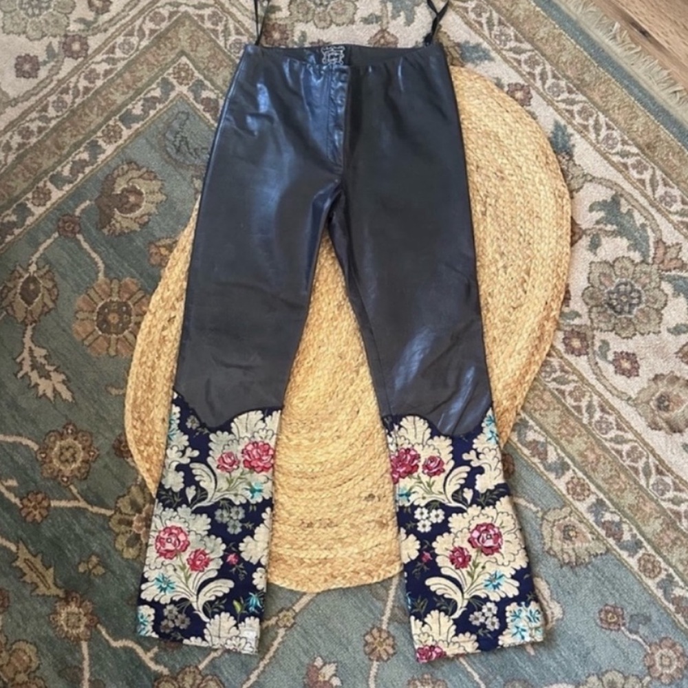 90s Cynthia Rowley Lamb Leather Pants